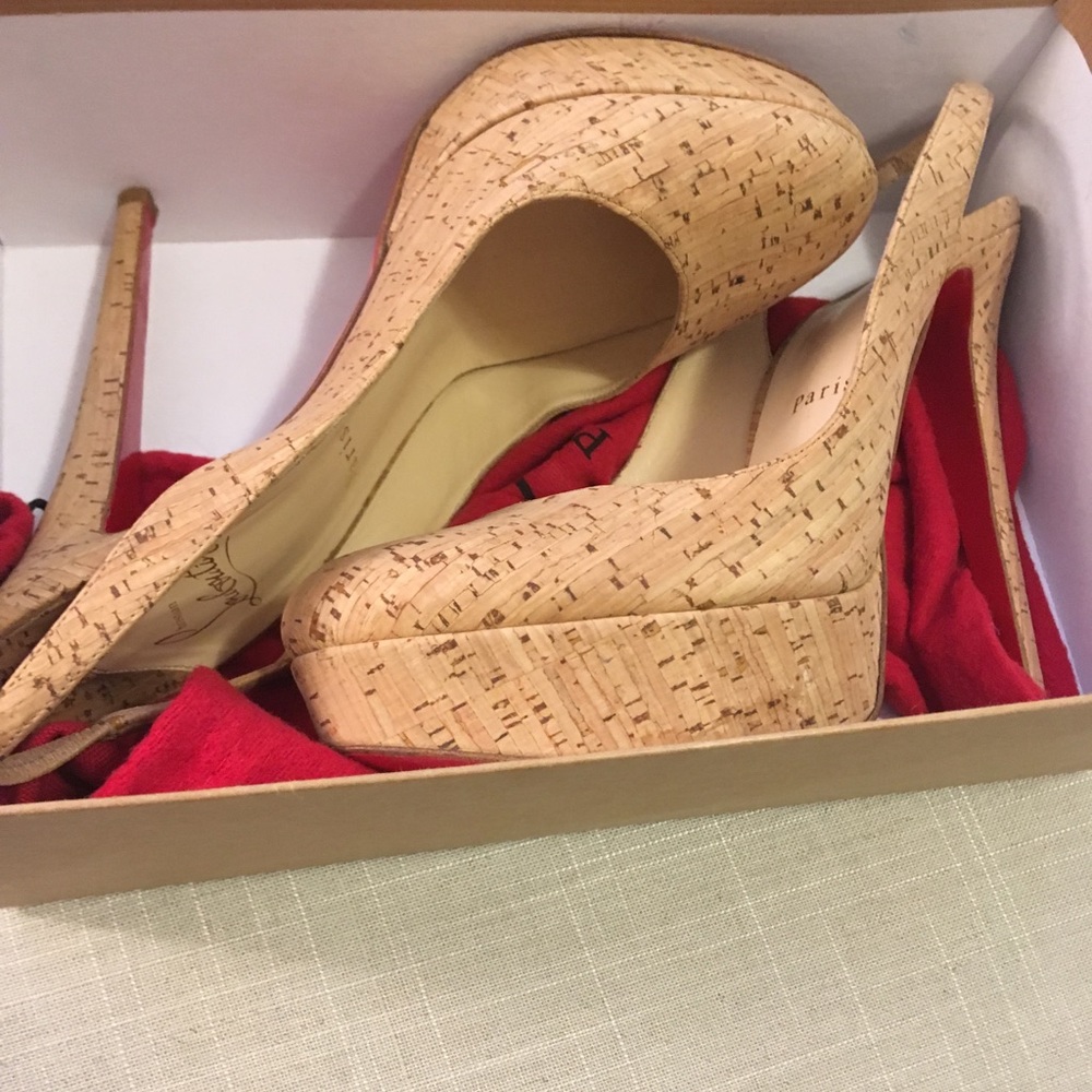 SOLD......Christian Louboutin Cork heels